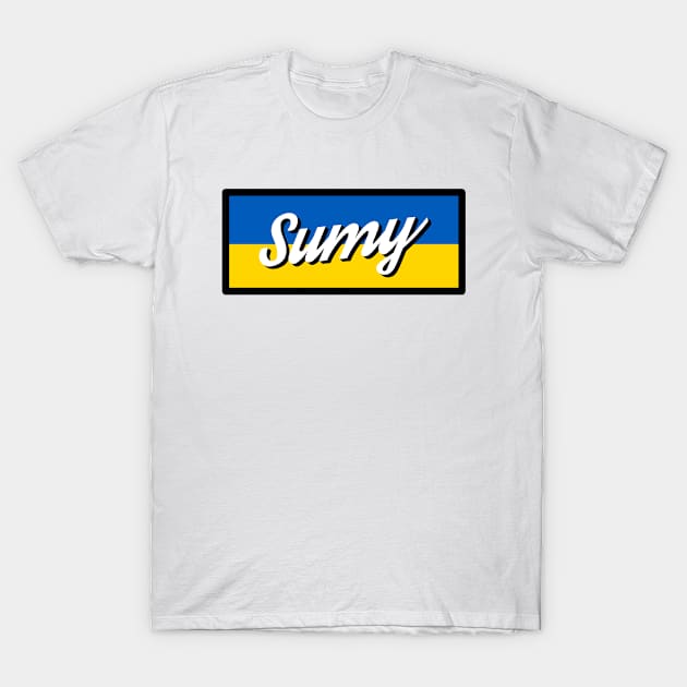 Sumy Ukraine Flag T-Shirt by urban-wild-prints